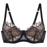 Swan Leavers Lace Bra - Black