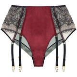 Dusk Leavers Lace High Waist Brief - Berry