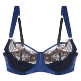 Dusk Leavers Lace Bra - Sapphire