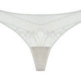 Swan Leavers Lace Thong - Ivory