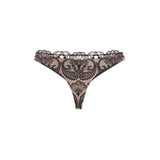 Spotlight embroidered black thong