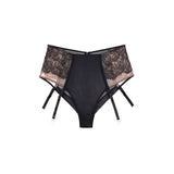 Dusk Leavers Lace High Waist Brief - Black